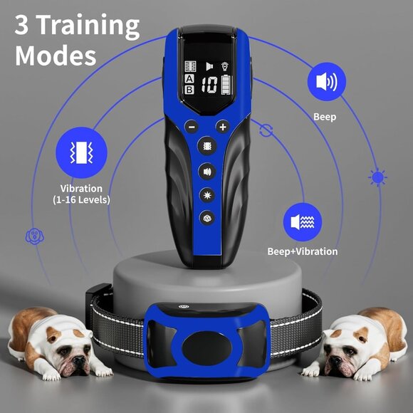 No Shock Dog Training Collar-2 Collars - Picture 2 of 6